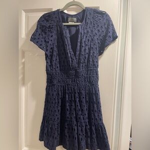 Anthro Somerset Eyelet Mini Dress
